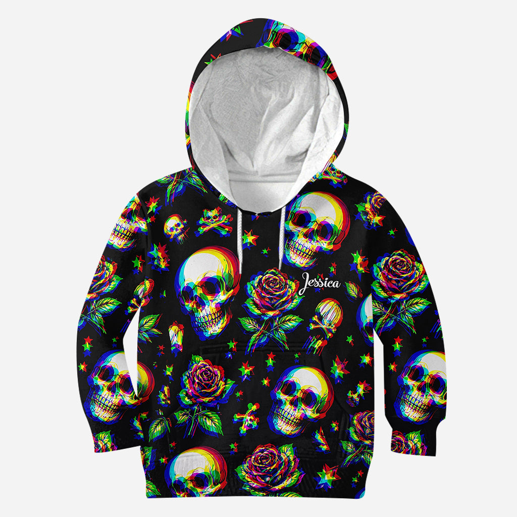 Skulls And Roses - Personalized Skull All Over Shirt