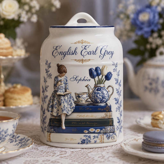 Tea/ Matcha/ Coffee... Container - Personalized Tea Cookie Jar