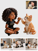 Cat Mom Dad Keepsake - Personalized Cat Premium 3D Figurine
