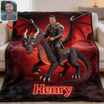 Love Dragon - Personalized Dragon Blanket