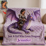 Love Dragon - Personalized Dragon Blanket