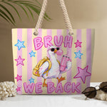 Bruh We Back, Silly Goose - Personalized Teacher Beach Bag