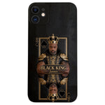 Black King - Personalized African American 3D Embossed Leather Phone Case