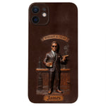 Whiskey And Cigar - Personalized Whisky 3D Embossed Leather Phone Case