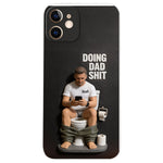 Doing Dad Shit - Personalized Father 3D Embossed Leather Phone Case