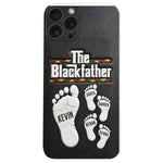 The Blackfather - Personalized Father 3D Embossed Leather Phone Case