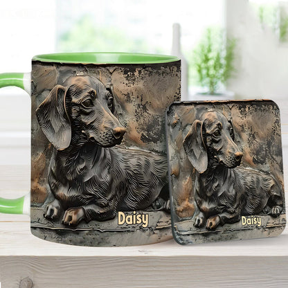 Love Dachshunds - Personalized Dachshund Accent Mug