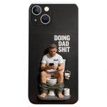 Doing Dad Shit - Personalized Father 3D Embossed Leather Phone Case