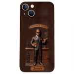 Whiskey And Cigar - Personalized Whisky 3D Embossed Leather Phone Case