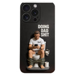 Doing Dad Shit - Personalized Father 3D Embossed Leather Phone Case
