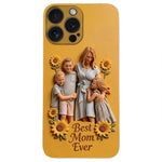 Best Mom Ever - Personalized Mother 3D Embossed Leather Phone Case