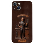 Whiskey And Cigar - Personalized Whisky 3D Embossed Leather Phone Case