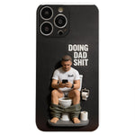 Doing Dad Shit - Personalized Father 3D Embossed Leather Phone Case