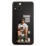 Doing Dad Shit - Personalized Father 3D Embossed Leather Phone Case
