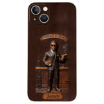 Whiskey And Cigar - Personalized Whisky 3D Embossed Leather Phone Case