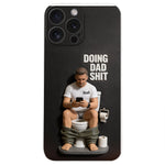 Doing Dad Shit - Personalized Father 3D Embossed Leather Phone Case