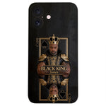 Black King - Personalized African American 3D Embossed Leather Phone Case