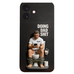 Doing Dad Shit - Personalized Father 3D Embossed Leather Phone Case