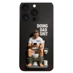 Doing Dad Shit - Personalized Father 3D Embossed Leather Phone Case
