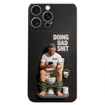 Doing Dad Shit - Personalized Father 3D Embossed Leather Phone Case