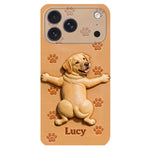 Pet Mom, Dog Lovers Gift Idea - Personalized Dog 3D Embossed Leather Phone Case