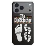 The Blackfather - Personalized Father 3D Embossed Leather Phone Case