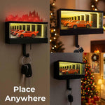 CarVault - Infinity Garage Keychain - Infinity Mirror LED Lamp Display Case Garage Key Holder - Automotive Decor - Display Enclosure - Fun Gift for Boyfriend & Car Fans