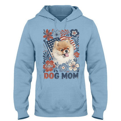 Dog Mom In This 4th Of July - Personalized Dog T-shirt And Hoodie