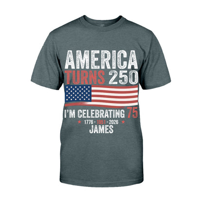 USA 250th Anniversary, Birthday Gift - Personalized Birthday T-shirt And Hoodie