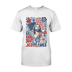 Jesusaves Floral 4th Of July - Personalized Christian T-shirt And Hoodie