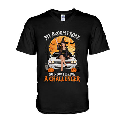 My Broom Broke Funny Halloween - Personalized Car Lover T-shirt And Hoodie