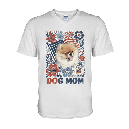 Dog Mom In This 4th Of July - Personalized Dog T-shirt And Hoodie