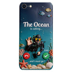 Tropical Sea Life - Personalized Scuba Diving 3D Embossed Leather Phone Case