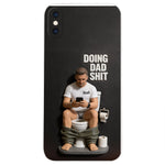 Doing Dad Shit - Personalized Father 3D Embossed Leather Phone Case