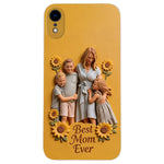 Best Mom Ever - Personalized Mother 3D Embossed Leather Phone Case