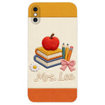 Teacher Gifts - Personalized Teacher 3D Embossed Leather Phone Case