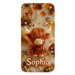 Highland Cow 3D Jelly Effect - Personalized Highland Cow Full Print Phone Case