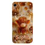 Highland Cow 3D Jelly Effect - Personalized Highland Cow Full Print Phone Case