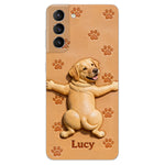 Pet Mom, Dog Lovers Gift Idea - Personalized Dog 3D Embossed Leather Phone Case