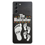 The Blackfather - Personalized Father 3D Embossed Leather Phone Case