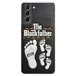The Blackfather - Personalized Father 3D Embossed Leather Phone Case