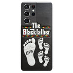 The Blackfather - Personalized Father 3D Embossed Leather Phone Case