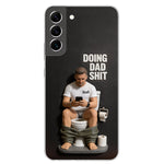 Doing Dad Shit - Personalized Father 3D Embossed Leather Phone Case