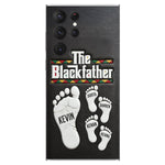 The Blackfather - Personalized Father 3D Embossed Leather Phone Case