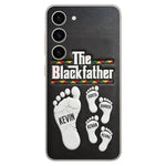 The Blackfather - Personalized Father 3D Embossed Leather Phone Case