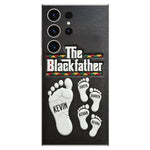 The Blackfather - Personalized Father 3D Embossed Leather Phone Case