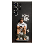 Doing Dad Shit - Personalized Father 3D Embossed Leather Phone Case