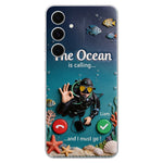 Tropical Sea Life - Personalized Scuba Diving 3D Embossed Leather Phone Case