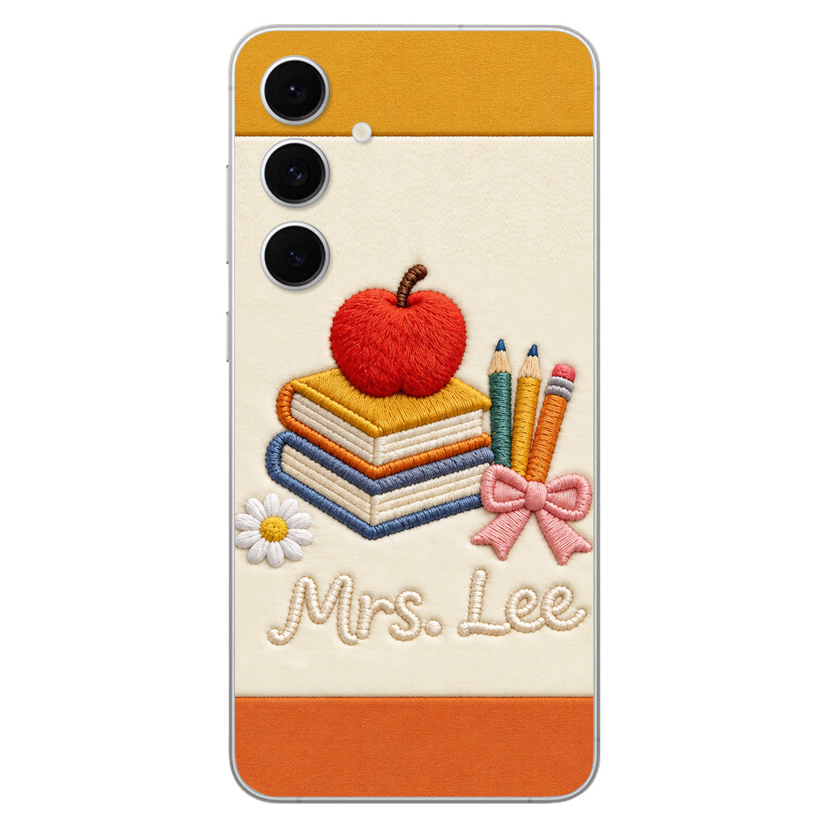 Teacher Gifts - Personalized Teacher 3D Embossed Leather Phone Case