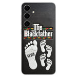 The Blackfather - Personalized Father 3D Embossed Leather Phone Case